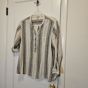 Lucky Brand linen long sleeve top